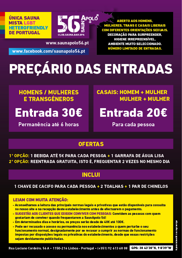 Preços da SaunaApolo56